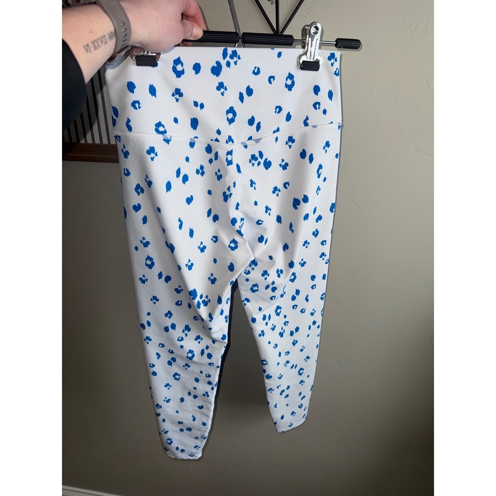 Sage Collective Womens Blue Leopard Print High Waisted Leggings Size Medium - Picture 3 of 9